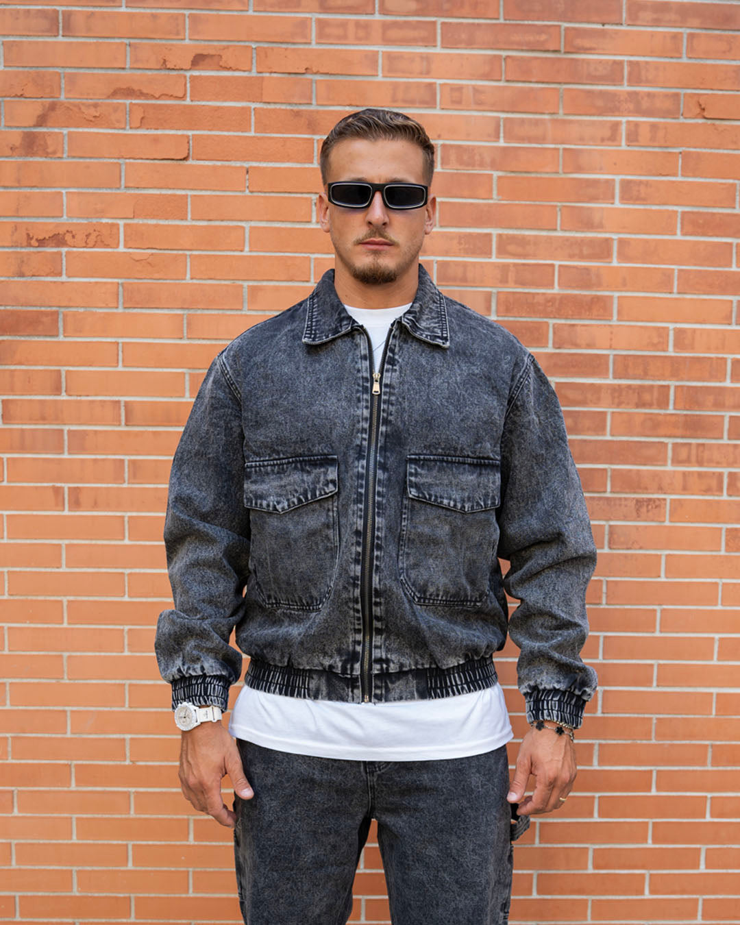 Denim Set Nero Slavato (Jacket + Jeans)