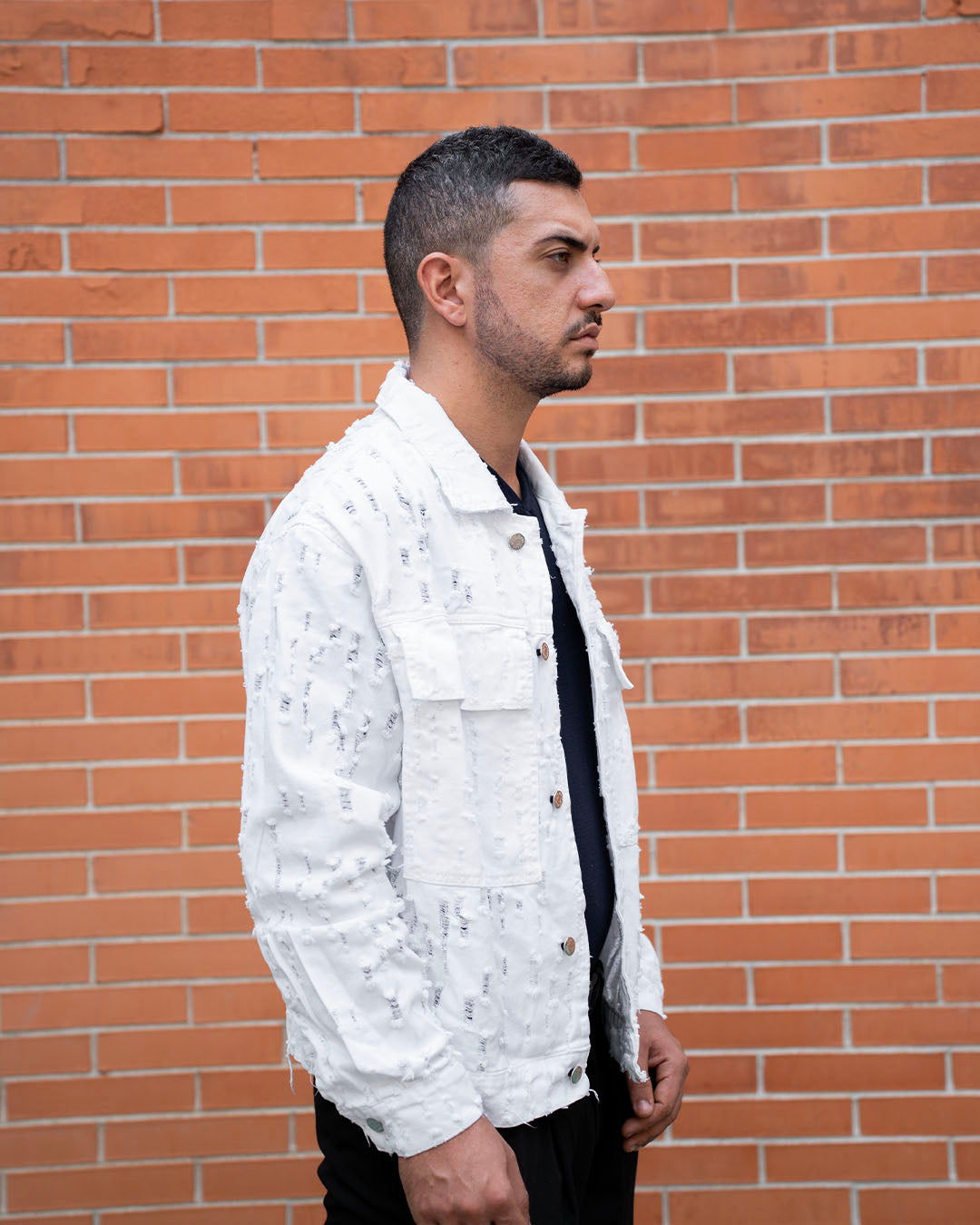 Giacca Denim "Scratch White"