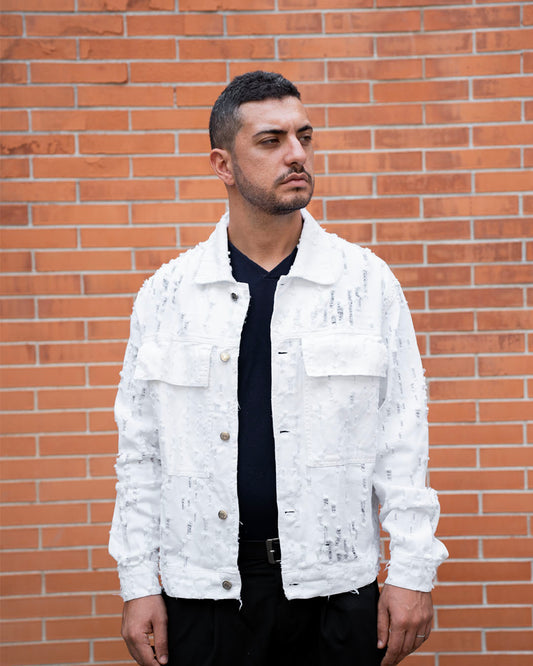 Giacca Denim "Scratch White"