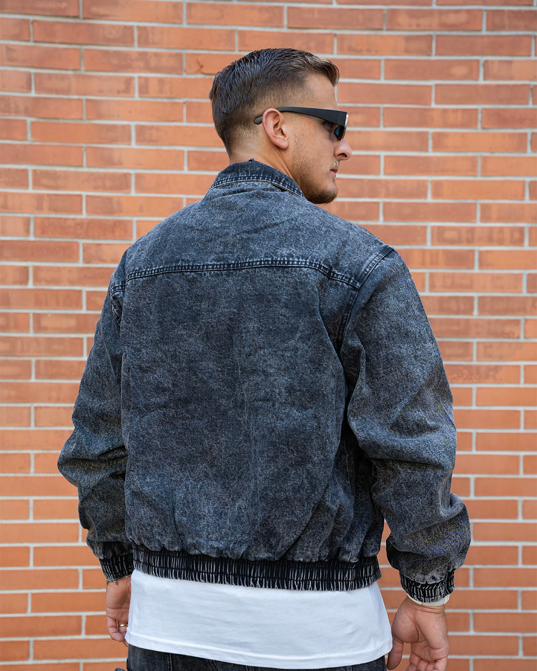 Denim Jacket Nero Slavato