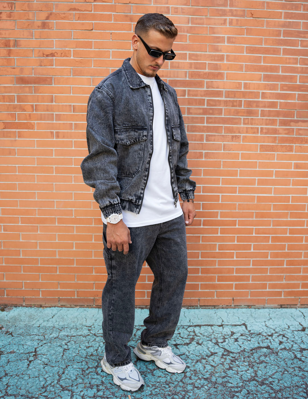 Denim Set Nero Slavato (Jacket + Jeans)